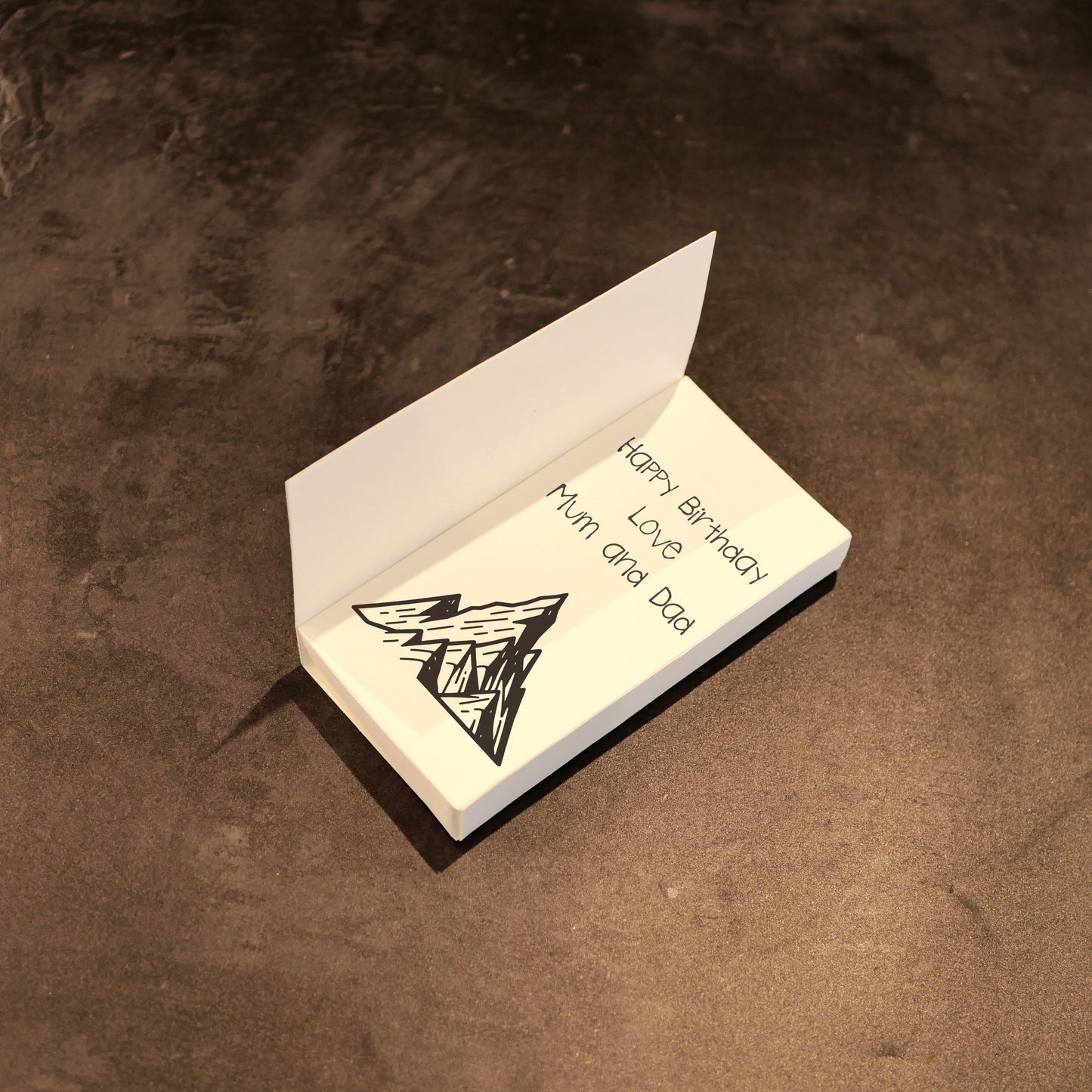 Hiking ChocCard, Personalised Card with a chocolate design of your choice