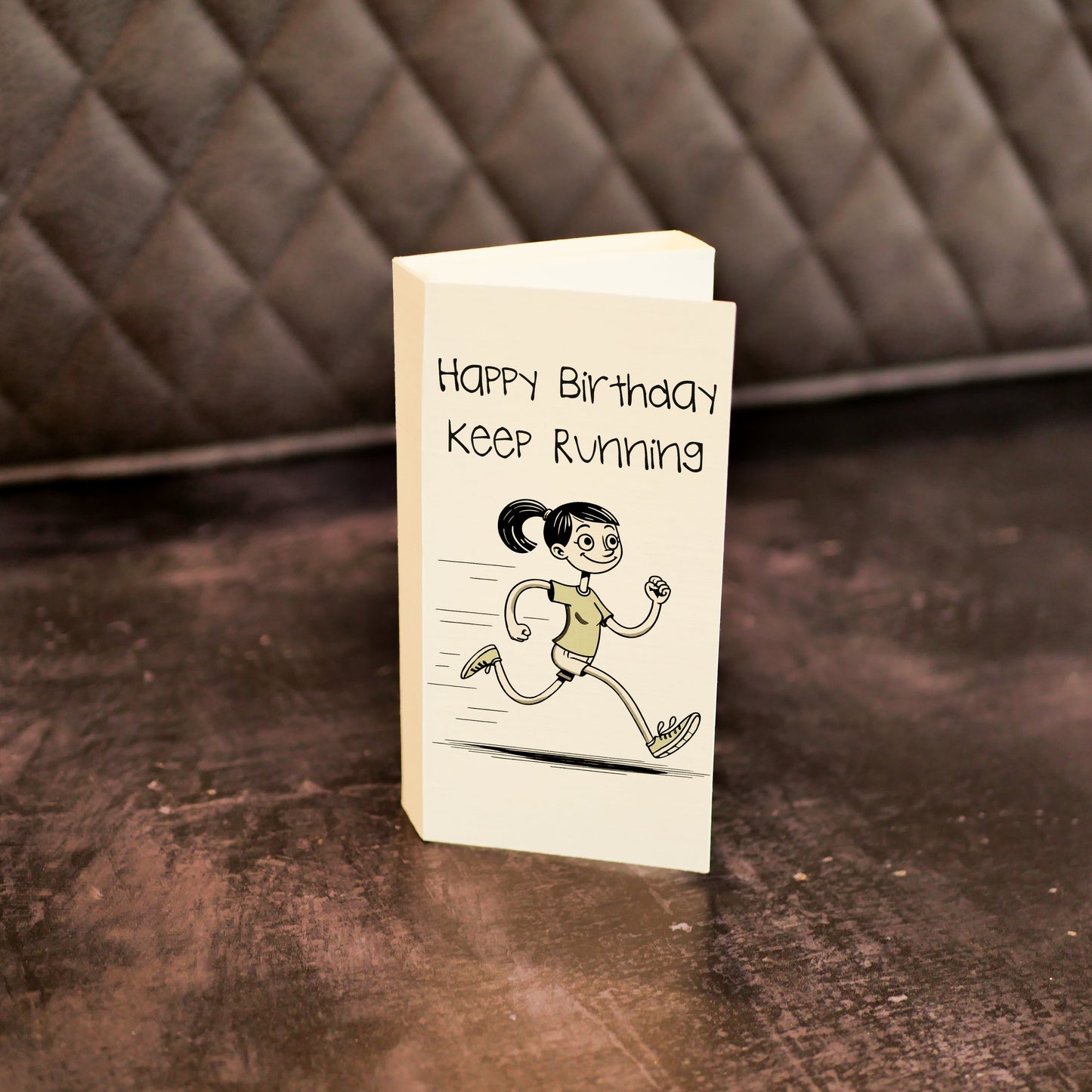 Running ChocCard, Personalised Card with a chocolate design of your choice