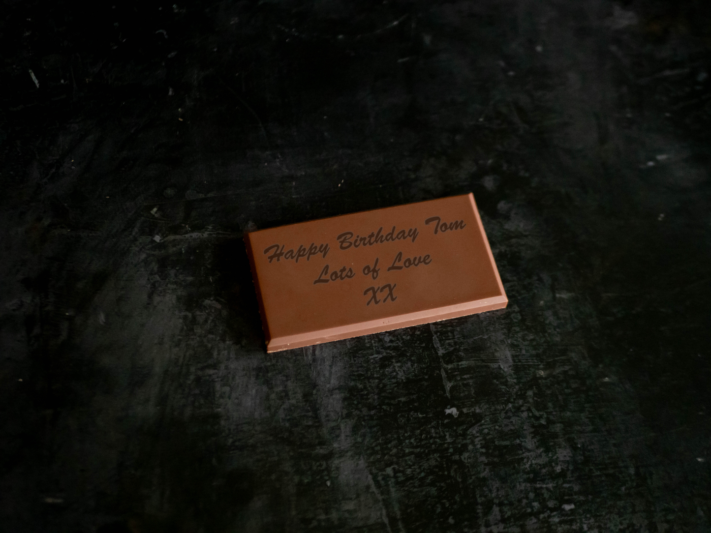 Personalised Belgian milk chocolate bars