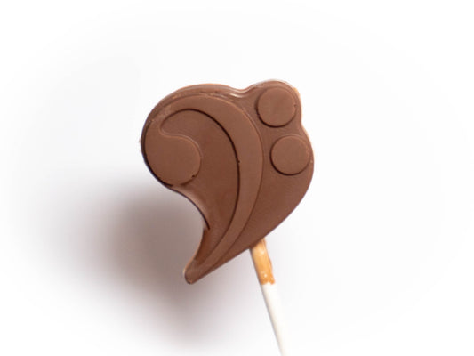 Musical Notes Belgian Milk Chocolate Lollipops x 4 Bass Clef