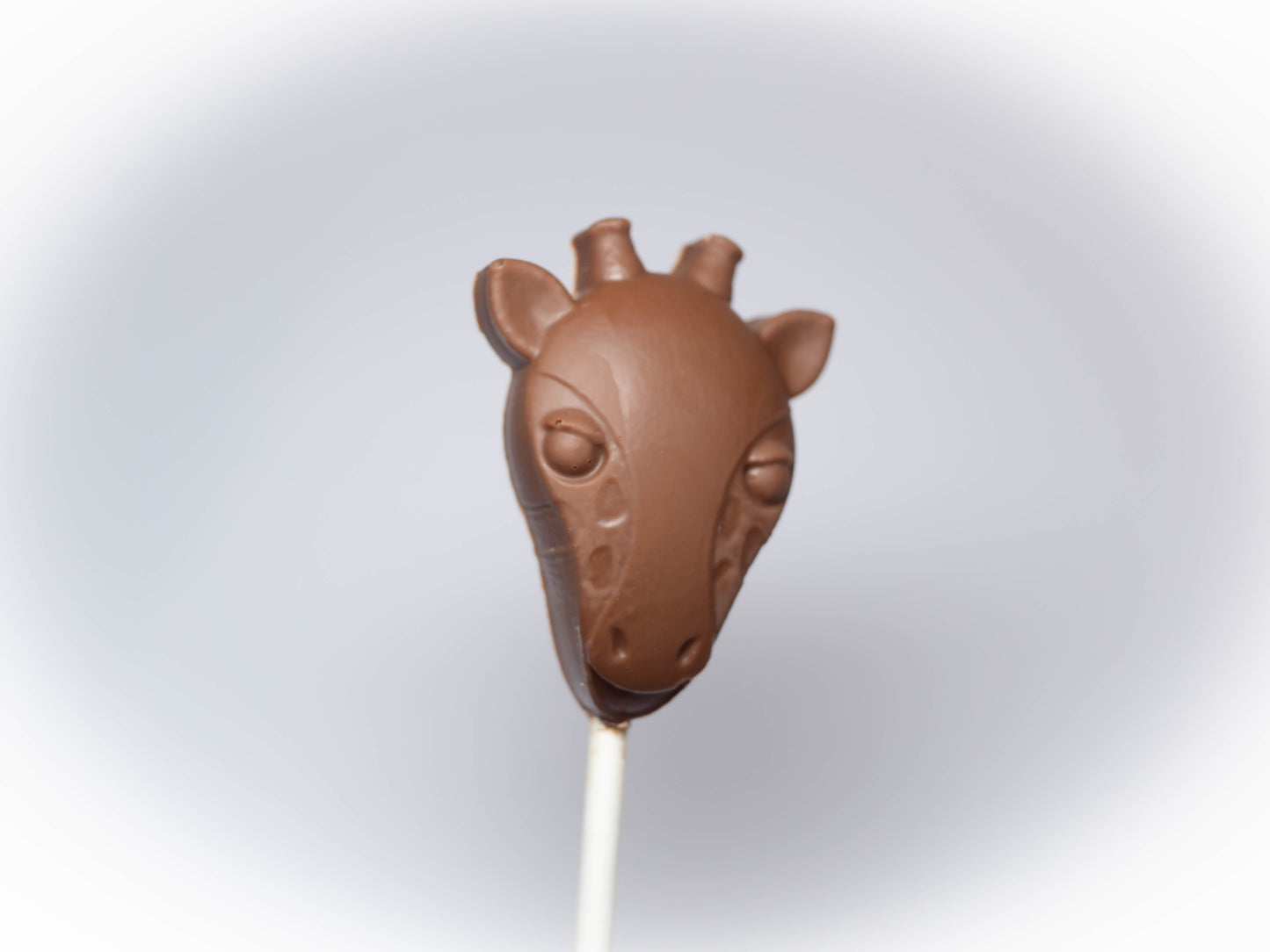 Giraffe Safari Animal Belgian Milk Chocolate Lollipops x 4