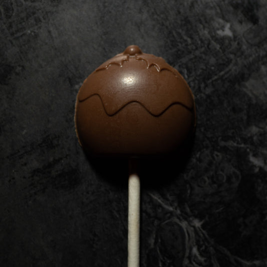 Christmas Pudding lollipops/lolly x4 Belgian chocolate