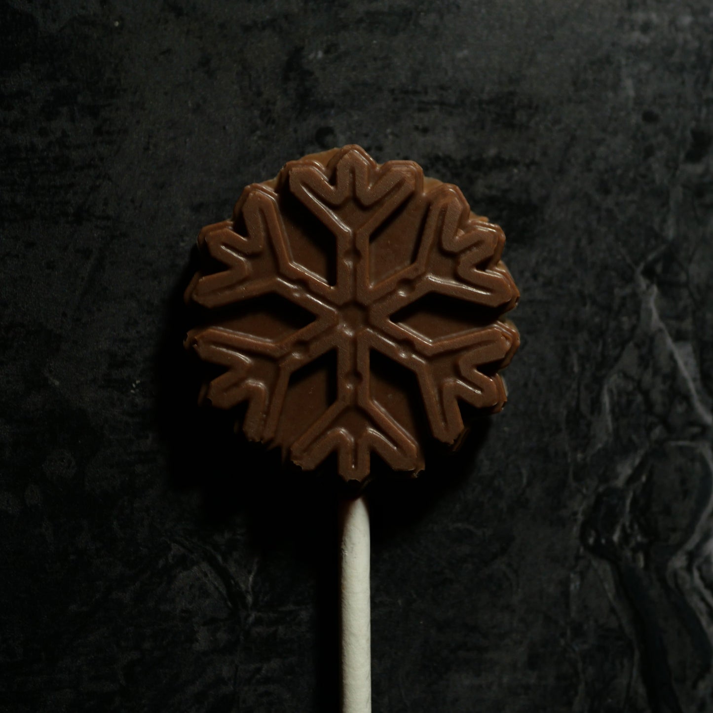 Christmas Snowflake lollipops/lolly x4 Belgian chocolate