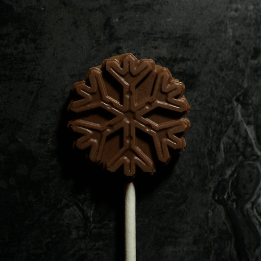 Christmas Snowflake lollipops/lolly x4 Belgian chocolate
