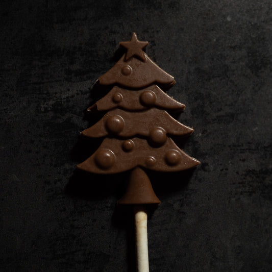 Christmas Tree lollipops/lolly x4 Belgian chocolate