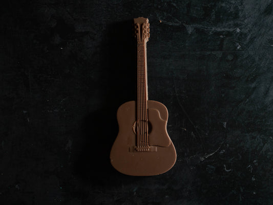 Guitar Acoustic Design Belgian Milk Chocolate Bars / rock/ instrument/ band