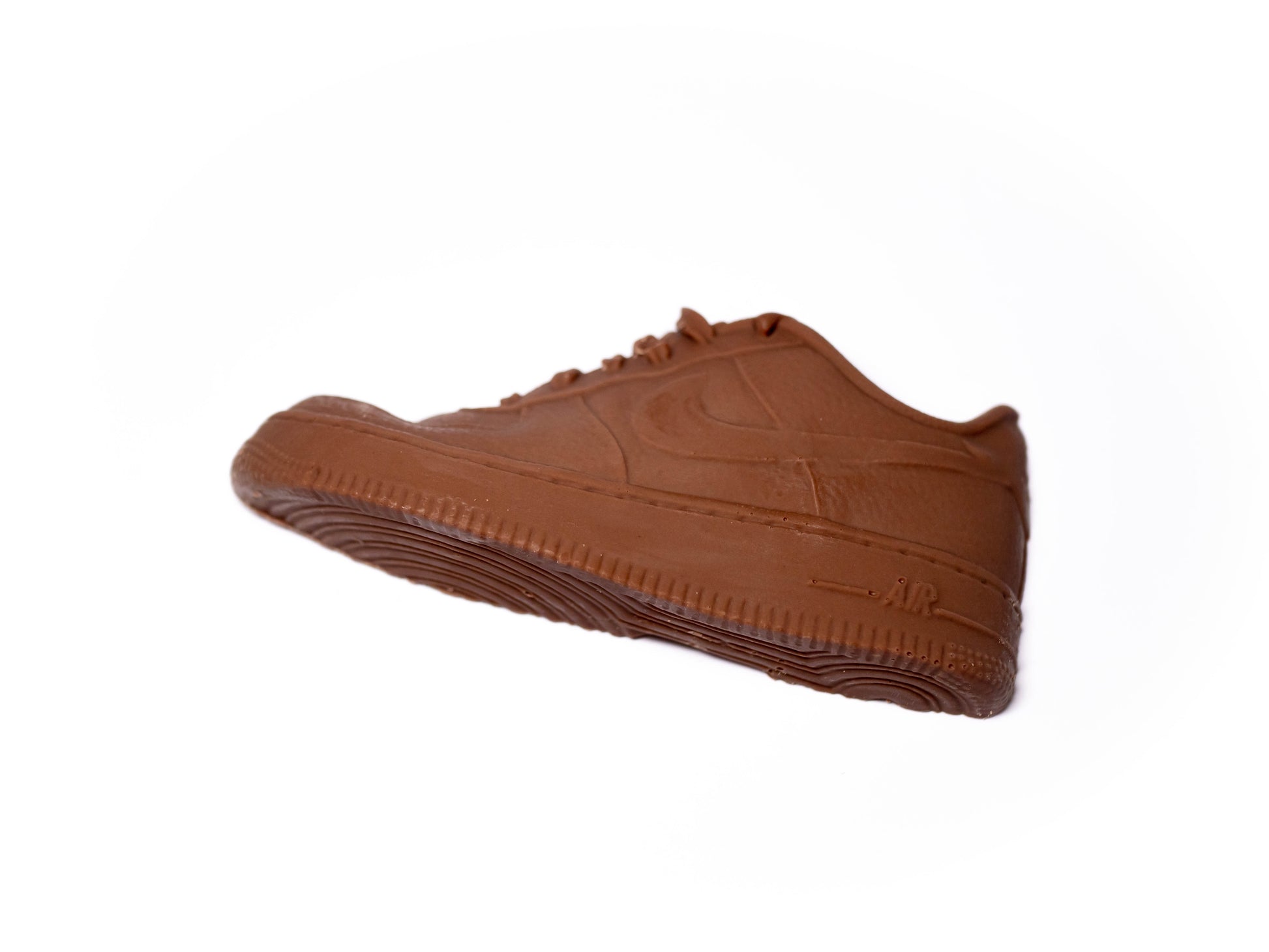 A shoe shaped chocolate bar.