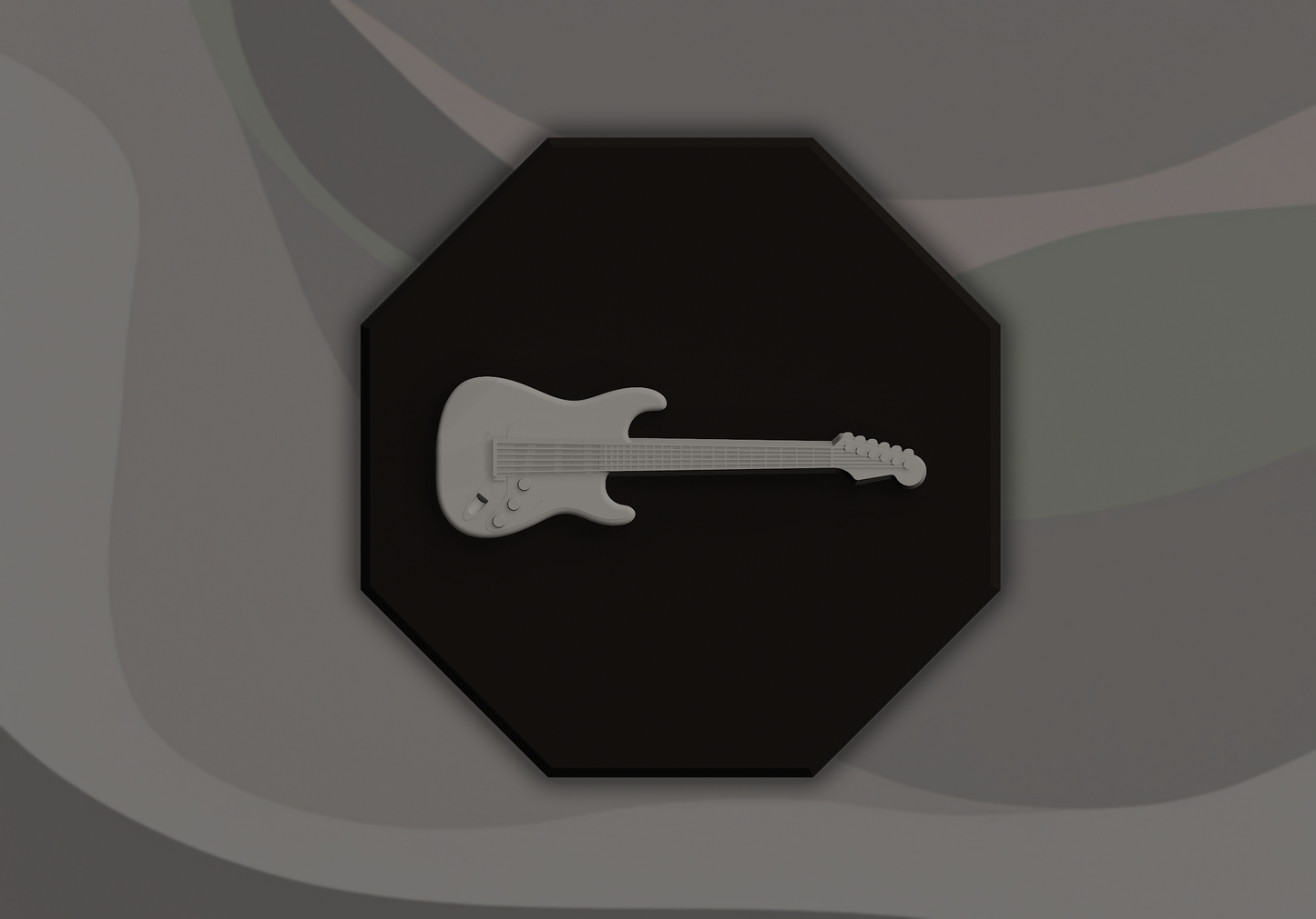 Electric Guitar Signling - 3D Door Sign, Plaque, Nameplate - Can be Personalised