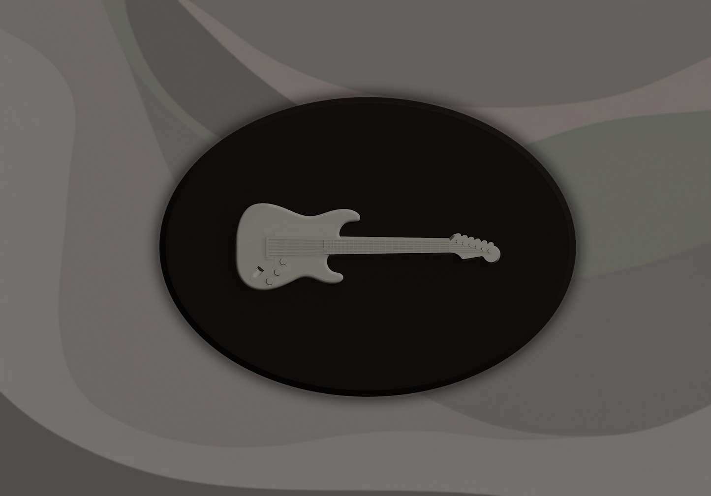 Electric Guitar Signling - 3D Door Sign, Plaque, Nameplate - Can be Personalised