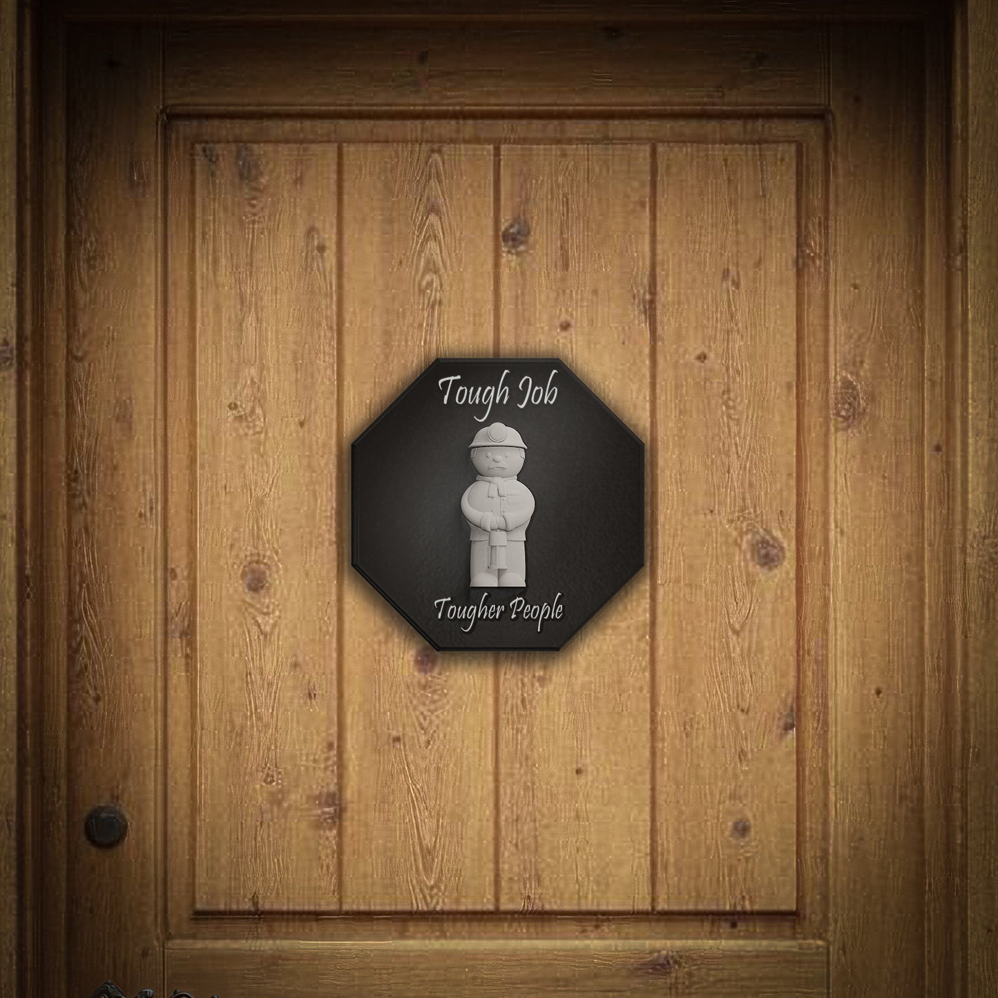 Welsh Miner Signling - 3D Door Sign, Plaque, Nameplate - Can be Personalised