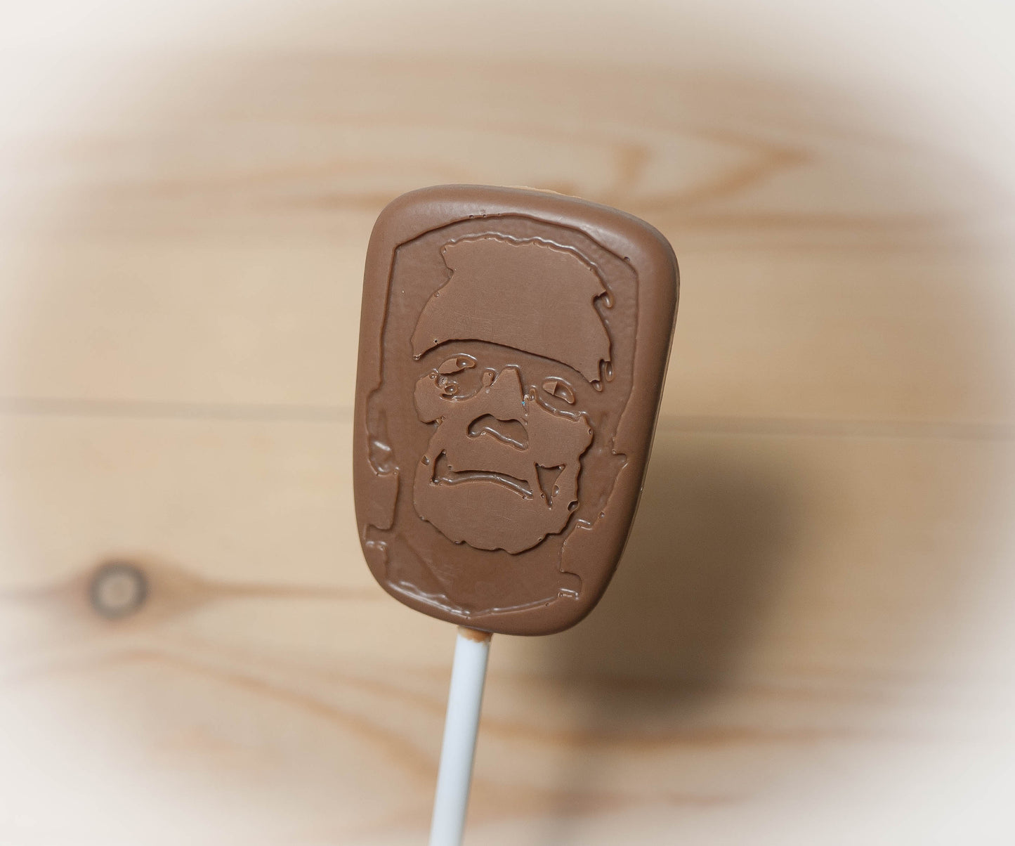 Set of 8 Belgian chocolate Frankenstein's Monster lollipops