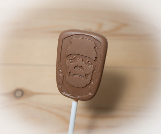 Set of 8 Belgian chocolate Frankenstein's Monster lollipops
