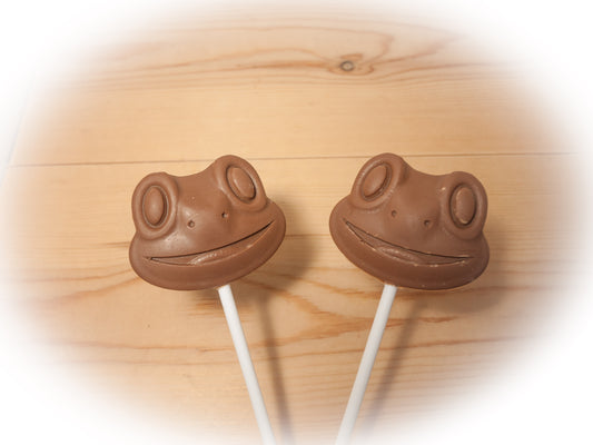Frog Belgian Milk Chocolate Lollipops x 4
