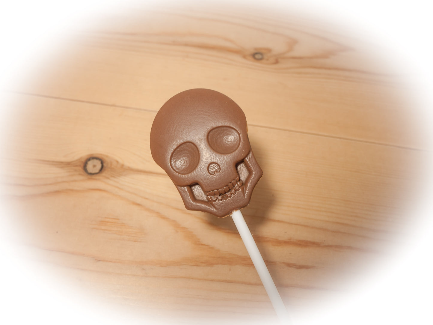 Set of 4 Belgian chocolate skull lollipops
