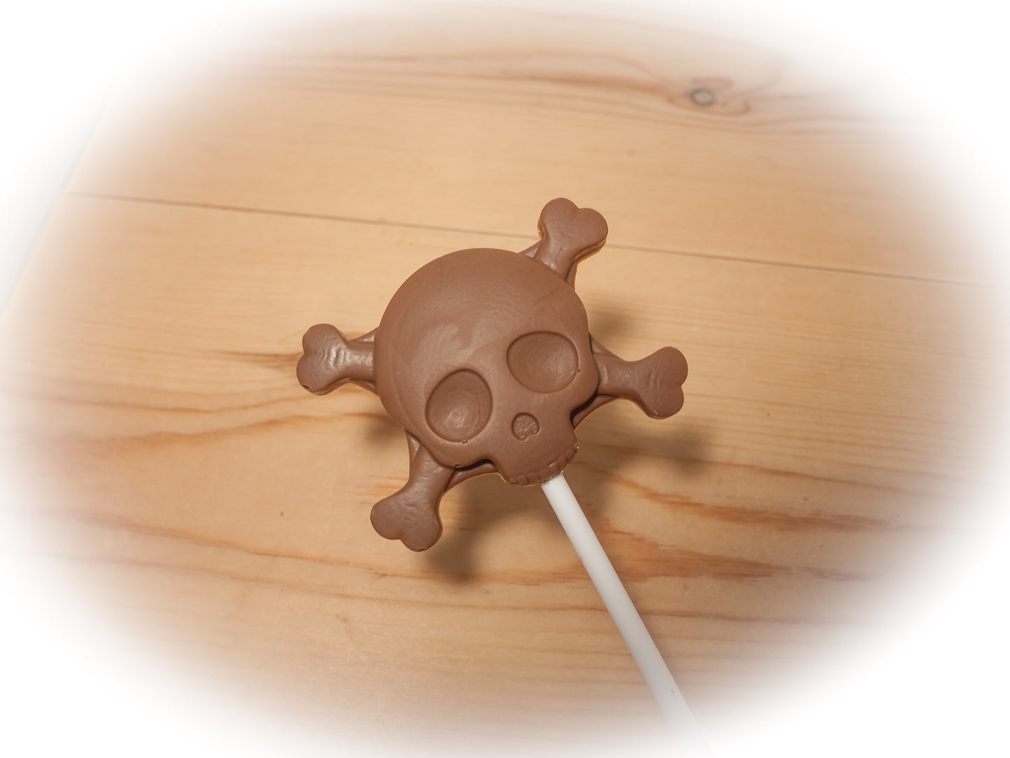Set of 4 Belgian chocolate skull lollipops