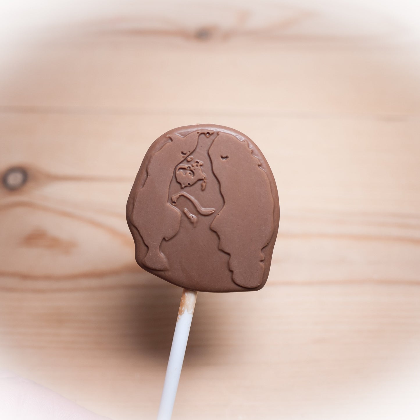 Spaniel dog head lollipop x 4 Belgian chocolate