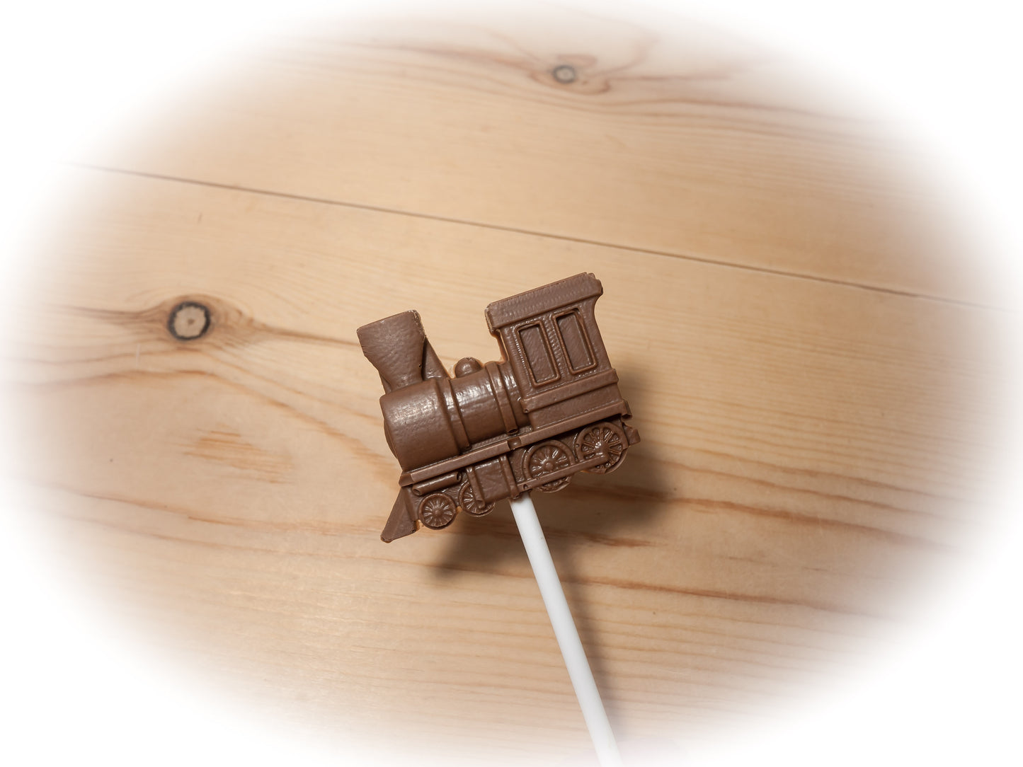 Set of 8 Belgian chocolate train lollipops