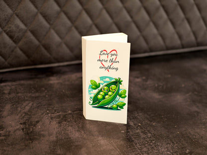 Two Peas in a Pod ChocCard, Personalised Card with a chocolate design of your choice