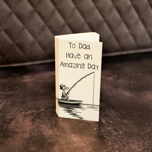 Fishing ChocCard, Personalised Card with a chocolate design of your choice