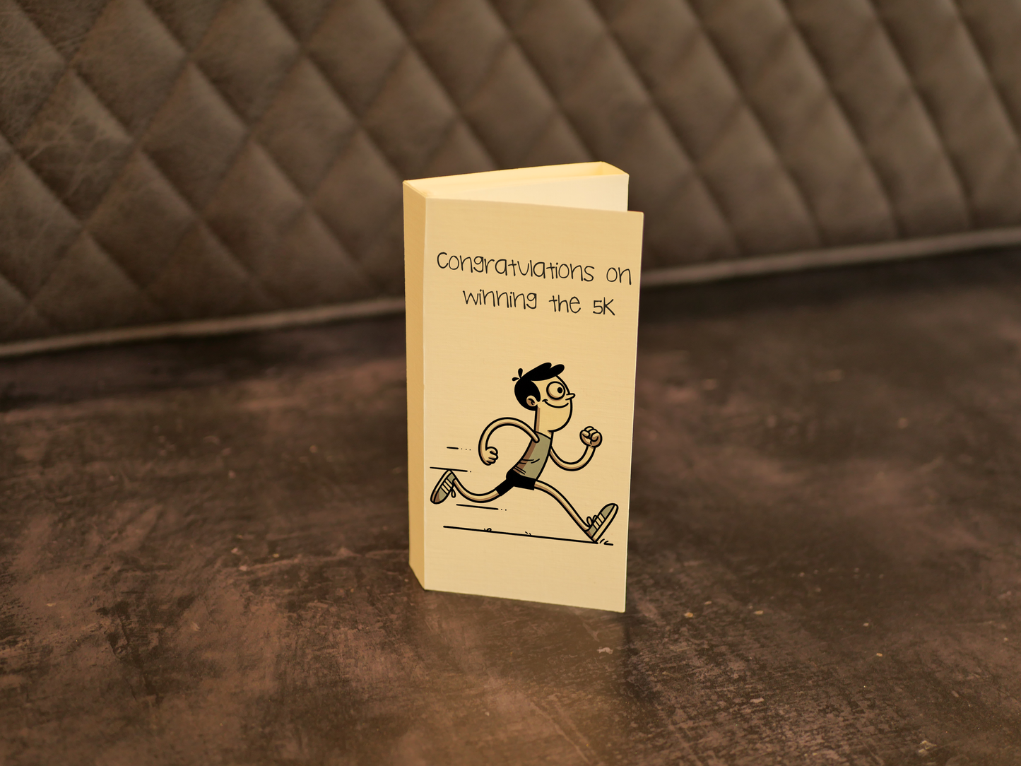 Running Man ChocCard, Personalised Card with a chocolate design of your choice