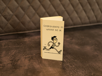 Running Man ChocCard, Personalised Card with a chocolate design of your choice