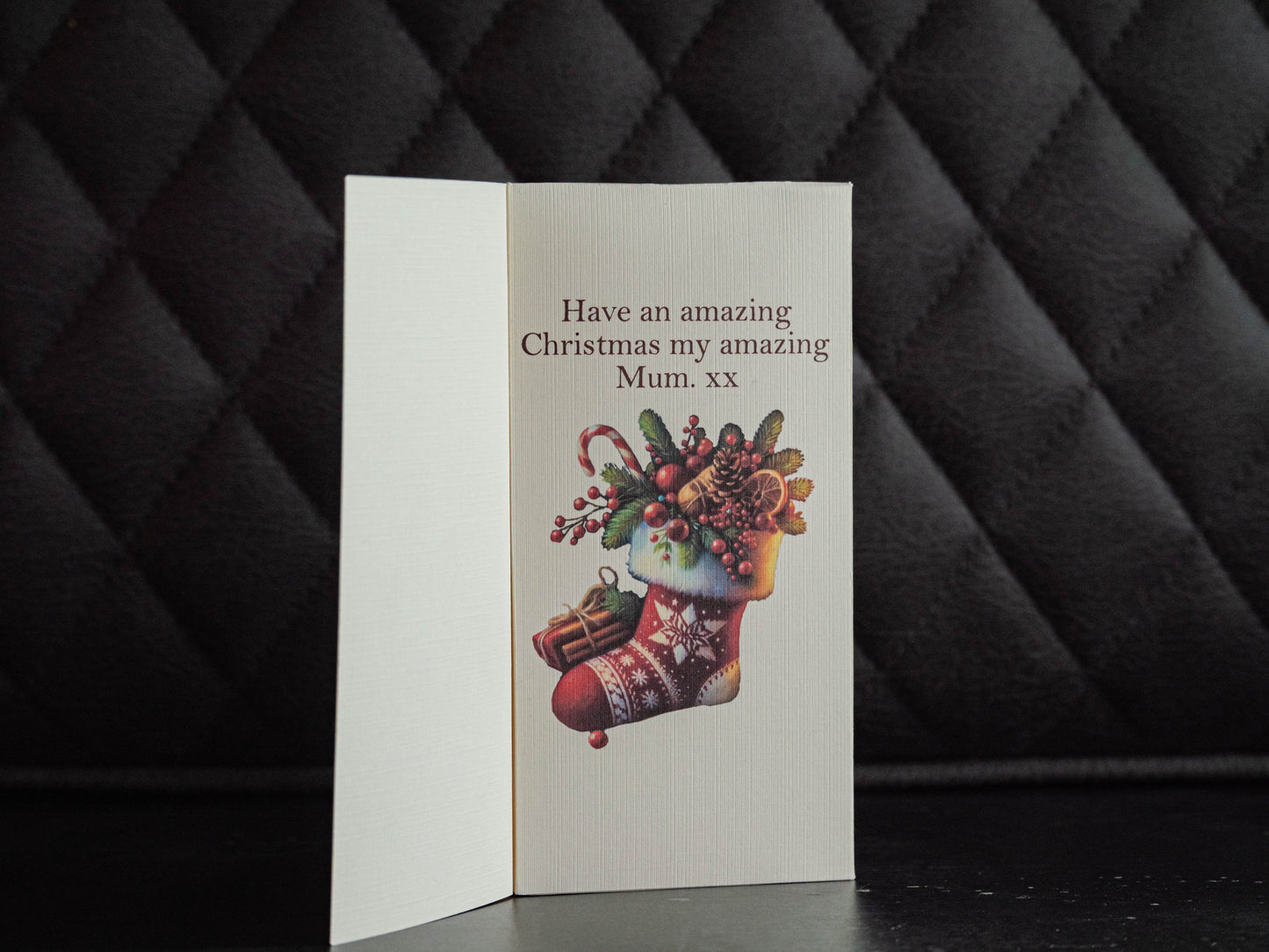 Santa Christmas ChocCard, Personalised Card with a chocolate design of your choice