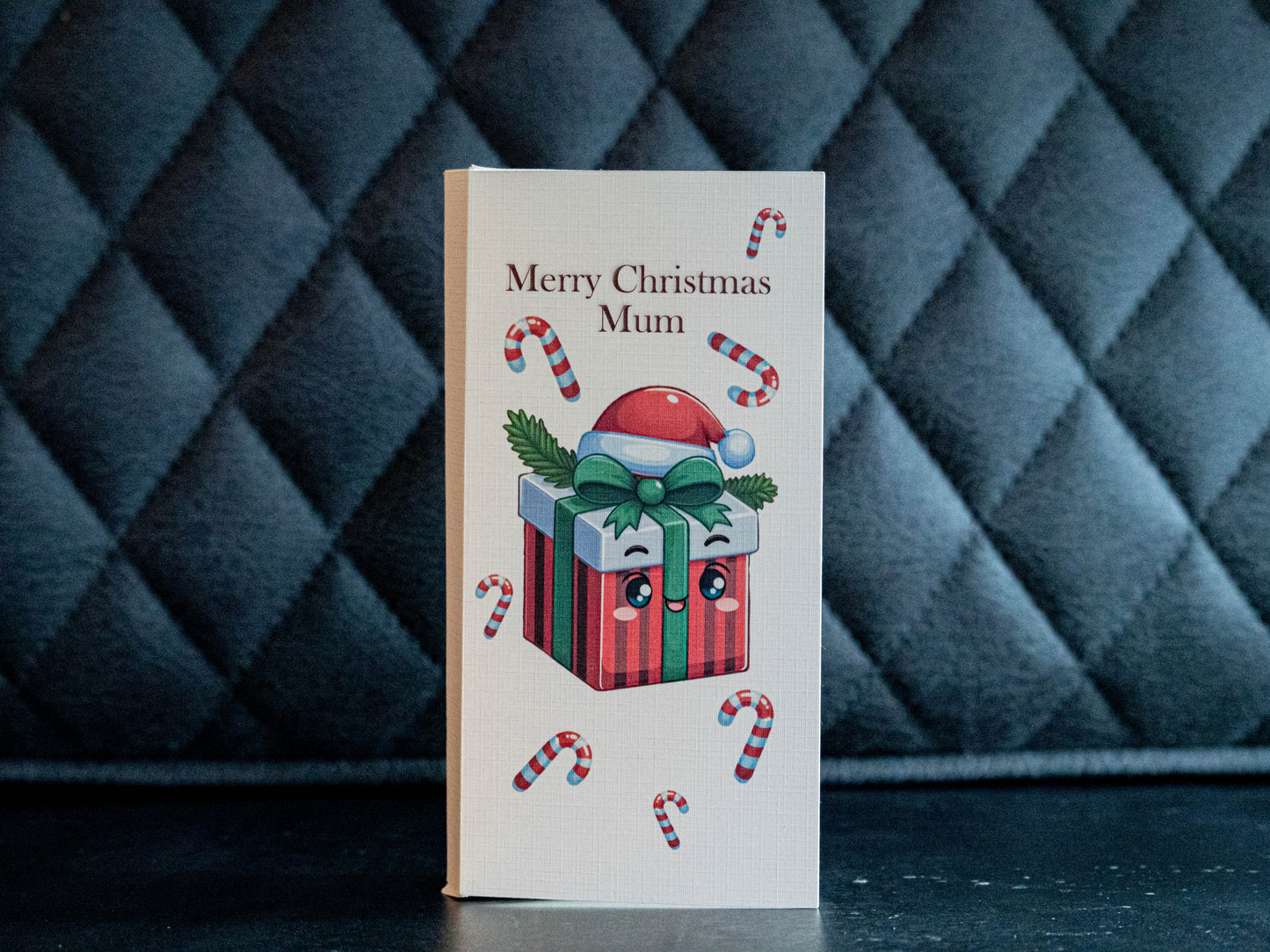 Christmas Present ChocCard, Personalised Card with a chocolate design of your choice