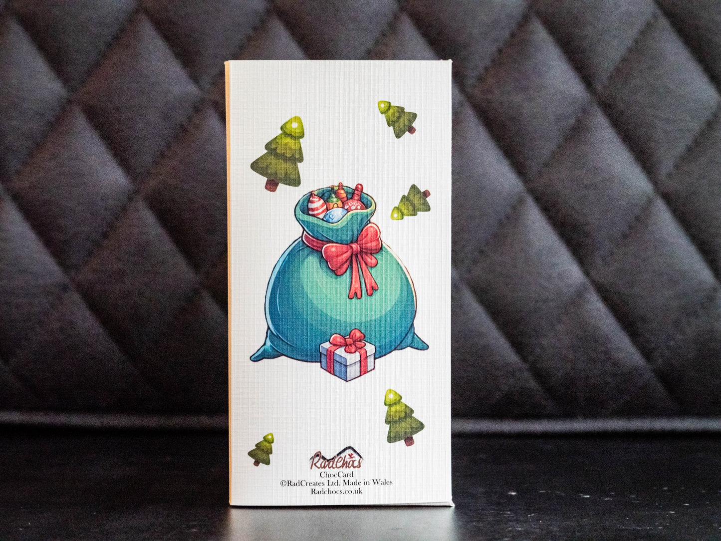 Christmas Present ChocCard, Personalised Card with a chocolate design of your choice