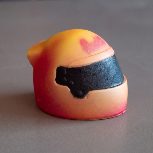 Racing Helmet Belgian milk chocolate - Can be personalised or painted