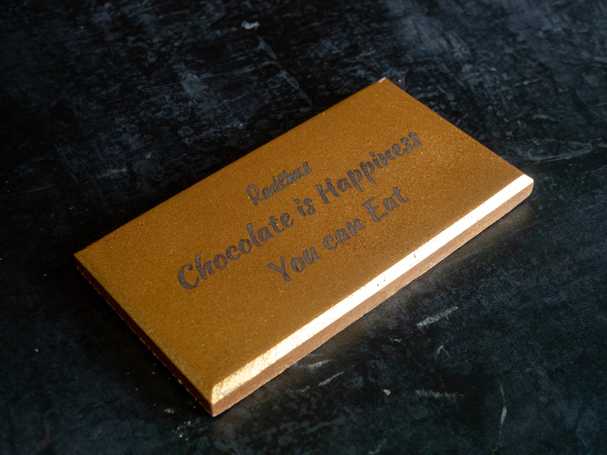 Personalised Gold Belgian milk chocolate bars