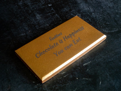 Personalised Gold Belgian milk chocolate bars