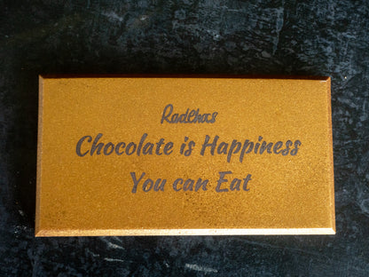 Personalised Gold Belgian milk chocolate bars