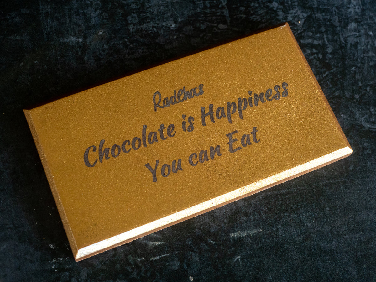 Personalised Gold Belgian milk chocolate bars