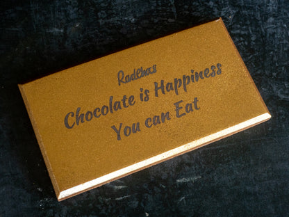 Personalised Gold Belgian milk chocolate bars