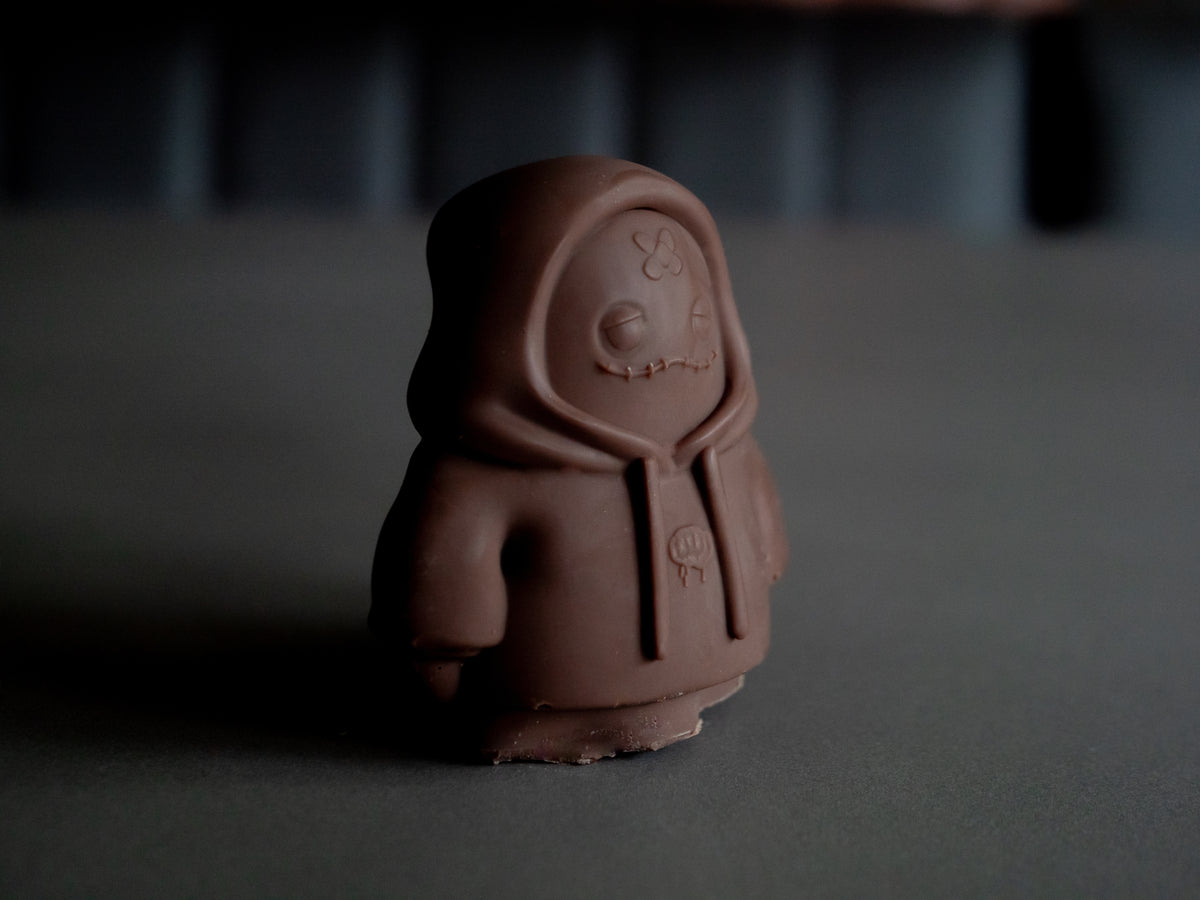 Handcrafted Belgian Milk Chocolate hooded ghost
