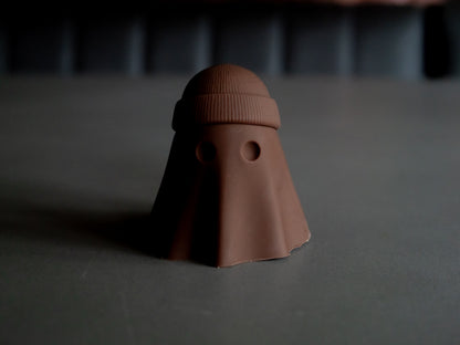 Handcrafted Belgian Milk Chocolate Beanie Hat Ghost
