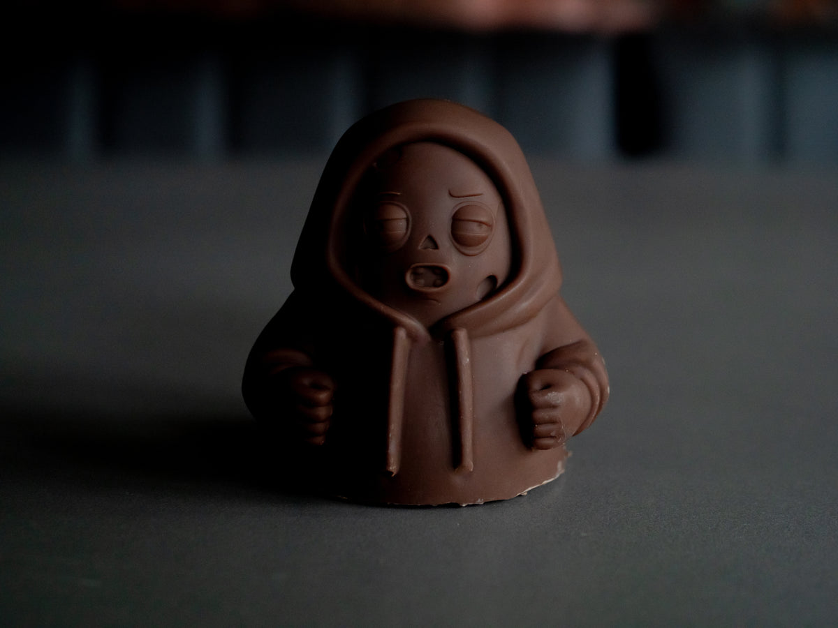 Handcrafted Belgian Milk Chocolate Patchwork Ghost