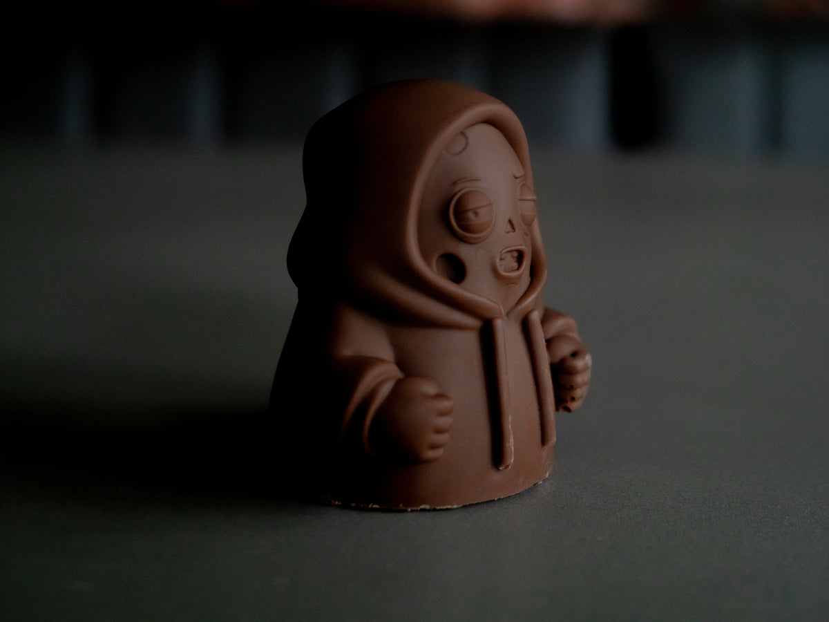 Handcrafted Belgian Milk Chocolate Patchwork Ghost