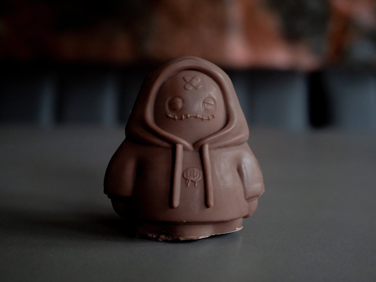 Handcrafted Belgian Milk Chocolate hooded ghost