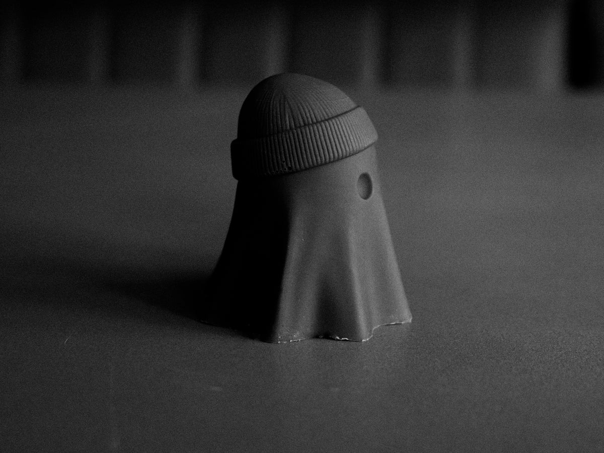 Handcrafted Belgian Milk Chocolate Beanie Hat Ghost