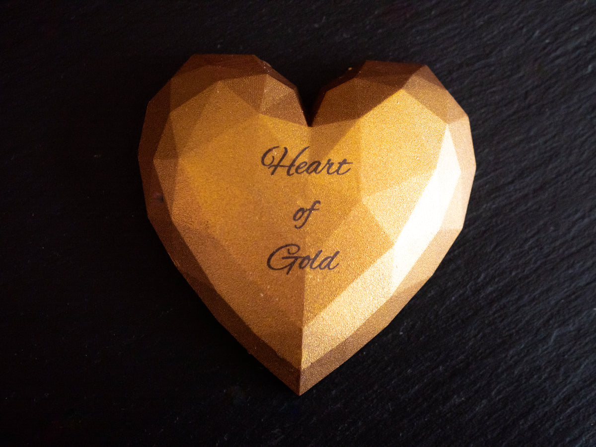 Handcrafted Belgian Milk Chocolate Heart Of Gold