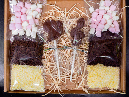 Luxurious Belgian Hot Chocolate Gift Box - Musical/ treble clef/ quaver/ C-clef/ Guitar/Violin