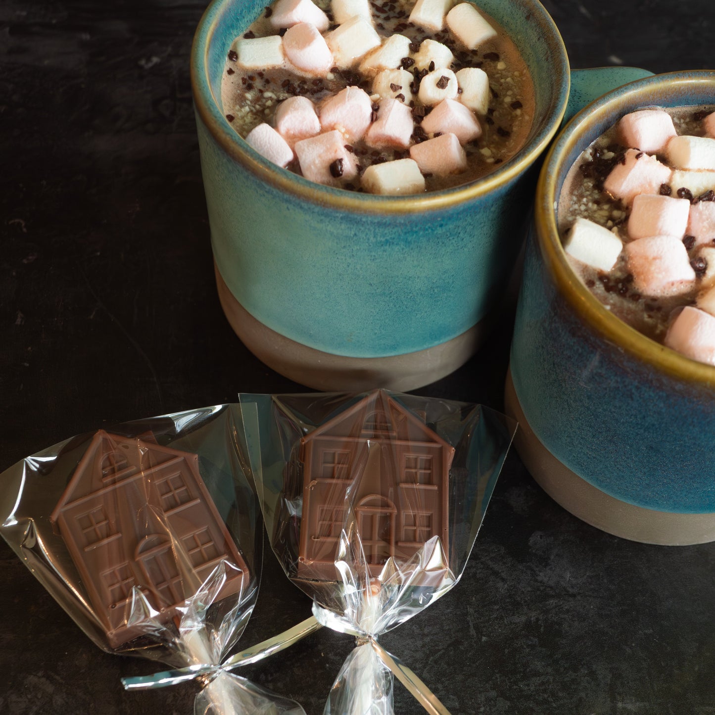 Belgian Hot Chocolate Gift Box: House-Themed Housewarming Present for New Homeowners & Estate Agent Clients