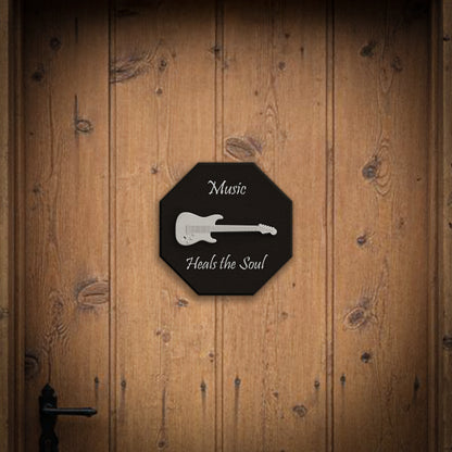 Electric Guitar Signling - 3D Door Sign, Plaque, Nameplate - Can be Personalised