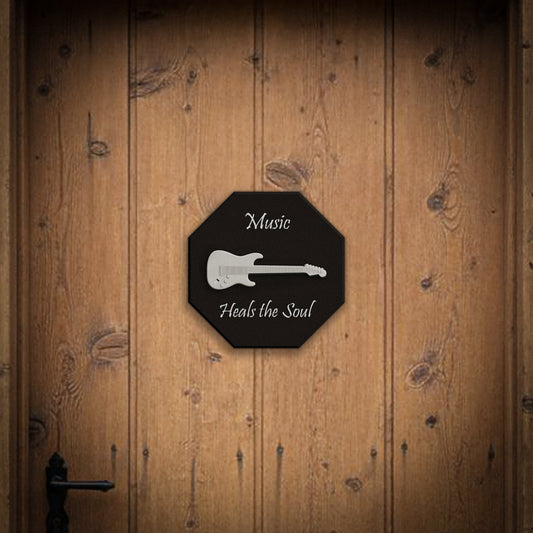 Electric Guitar Signling - 3D Door Sign, Plaque, Nameplate - Can be Personalised