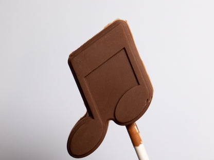 100 x Musical Note lollipop Belgian chocolate