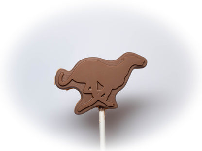 100 x Dog silhouette lollipop Belgian chocolate