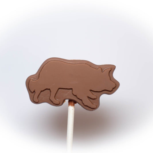 Border collie/ sheep dog silhouette lollipop x 4 Belgian chocolate