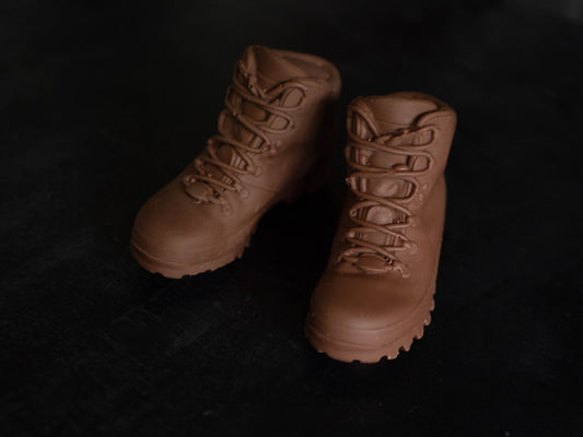 Pair of Chocolate Walking Boots (Birthday /anniversary /gift/ Cake topper)