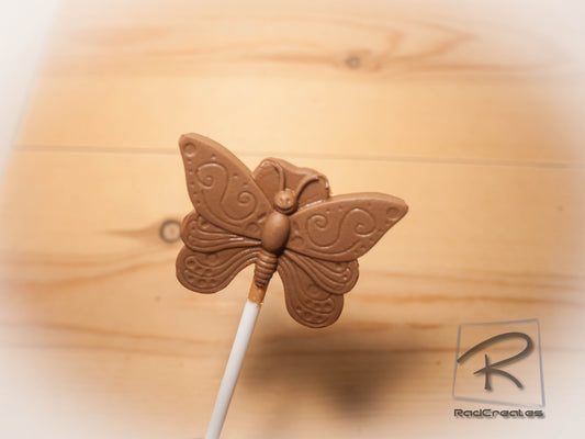 Butterfly Belgian Milk Chocolate Lollipops x 4